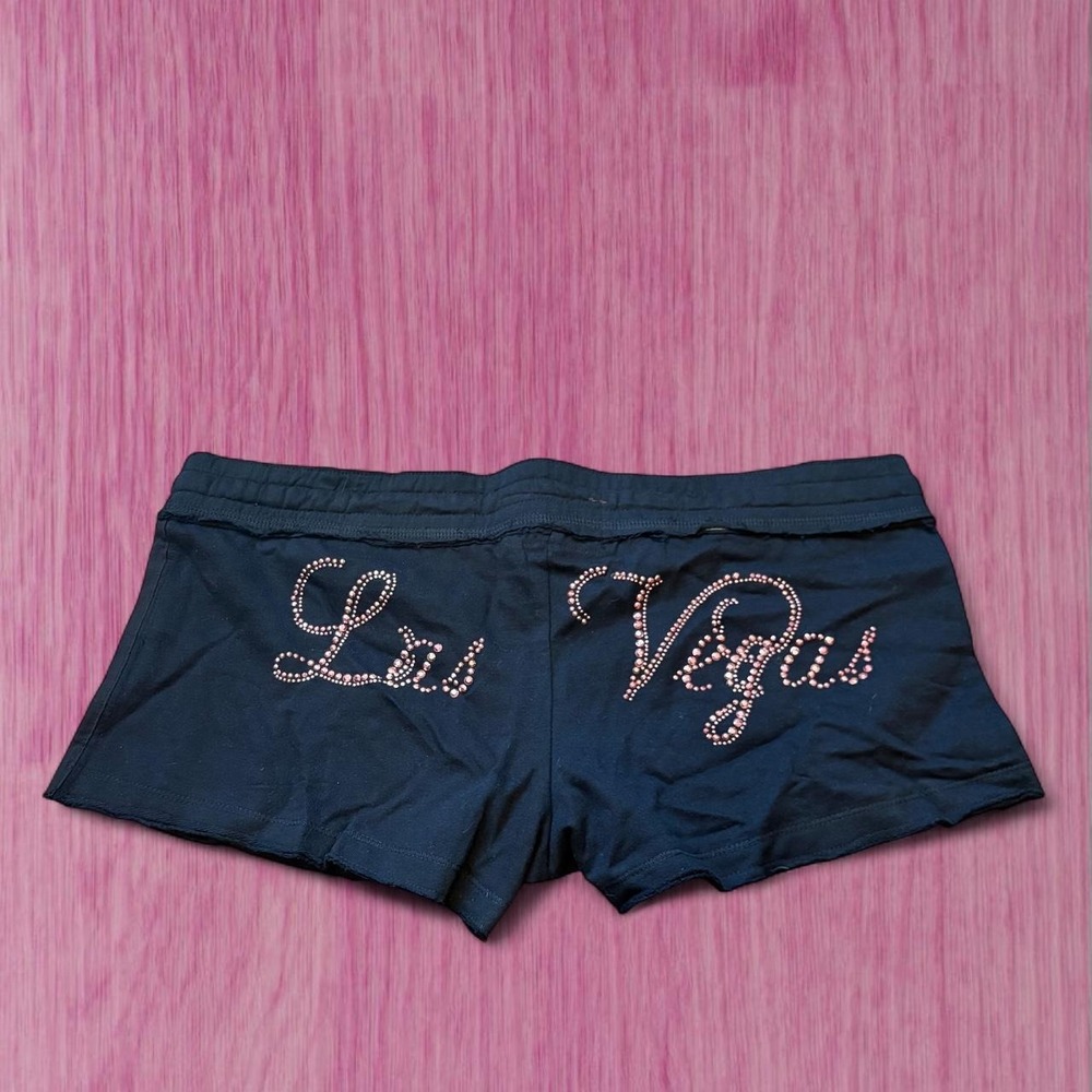 US vintage 2000s deadstock las vegas mcbling rhinestone shorts